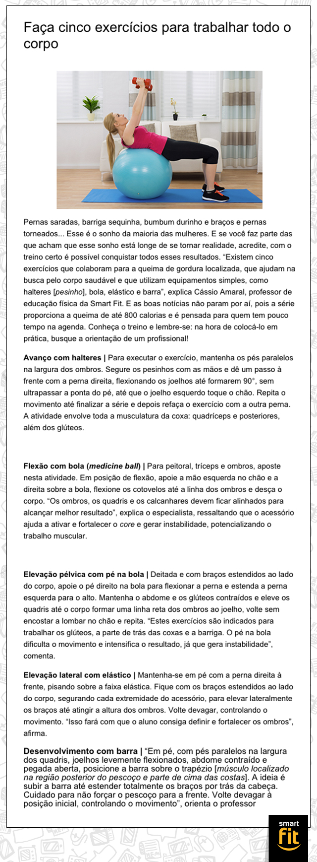 saiu na mídia blog smart fit revista pense leve