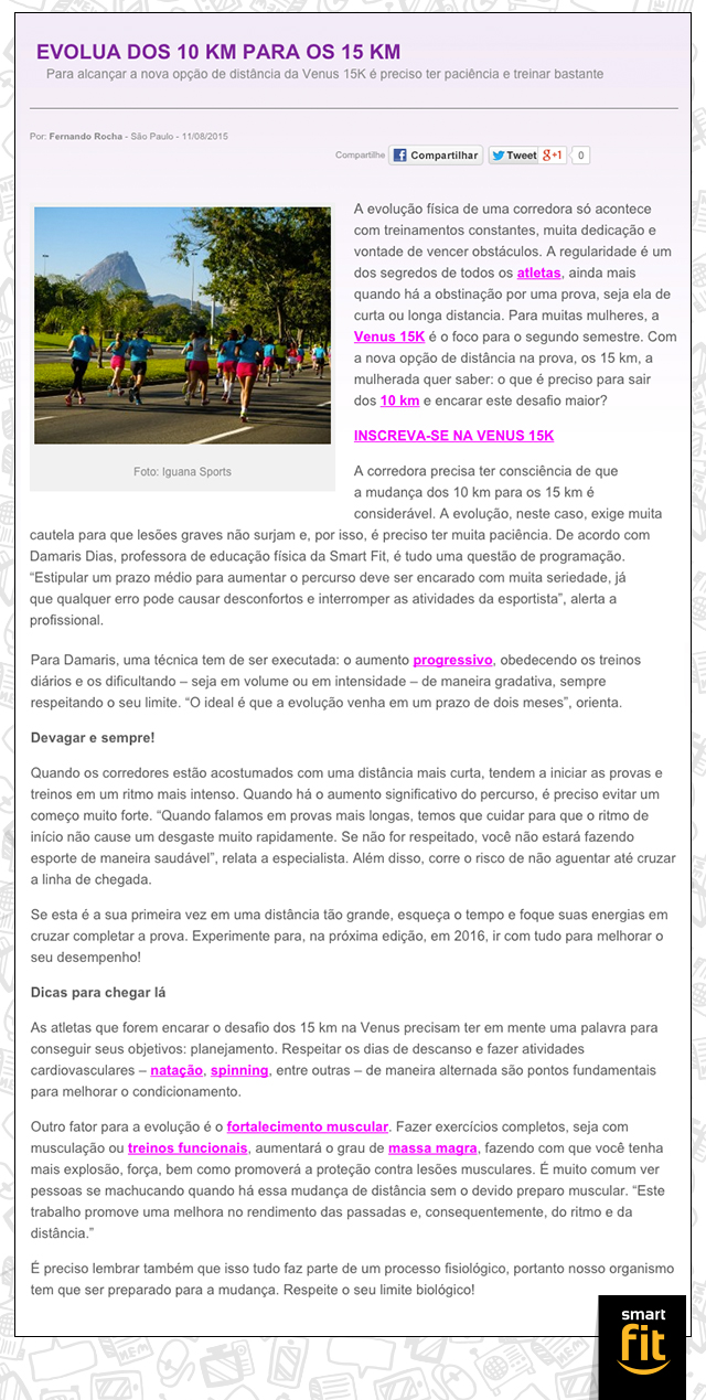 saiu na mídia blog smart fit sua corrida 10km