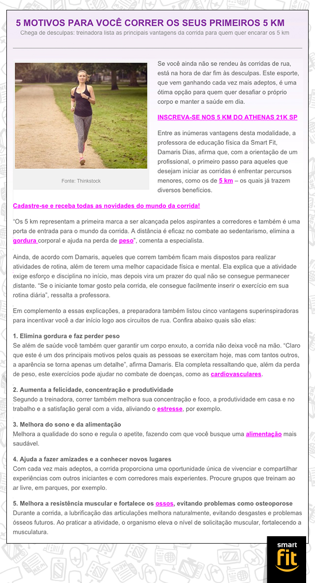 saiu na mídia blog smart fit