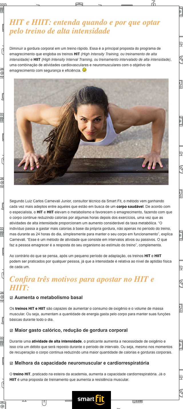 motivos apostar hit hiit dieta smart fit